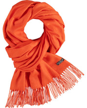 Schal mit Fransen - 260 - Orange