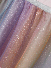 Kleid mit Tüll Detail und Glitzer Effekt - Parfait Pink - Pink