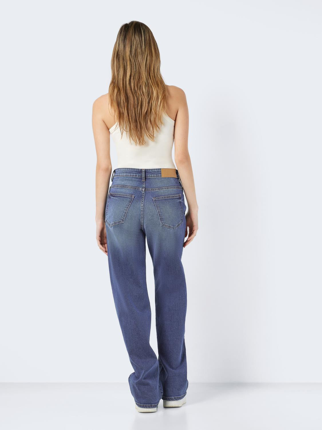 Loose Fit Jeans - Medium Blue Denim - Blau