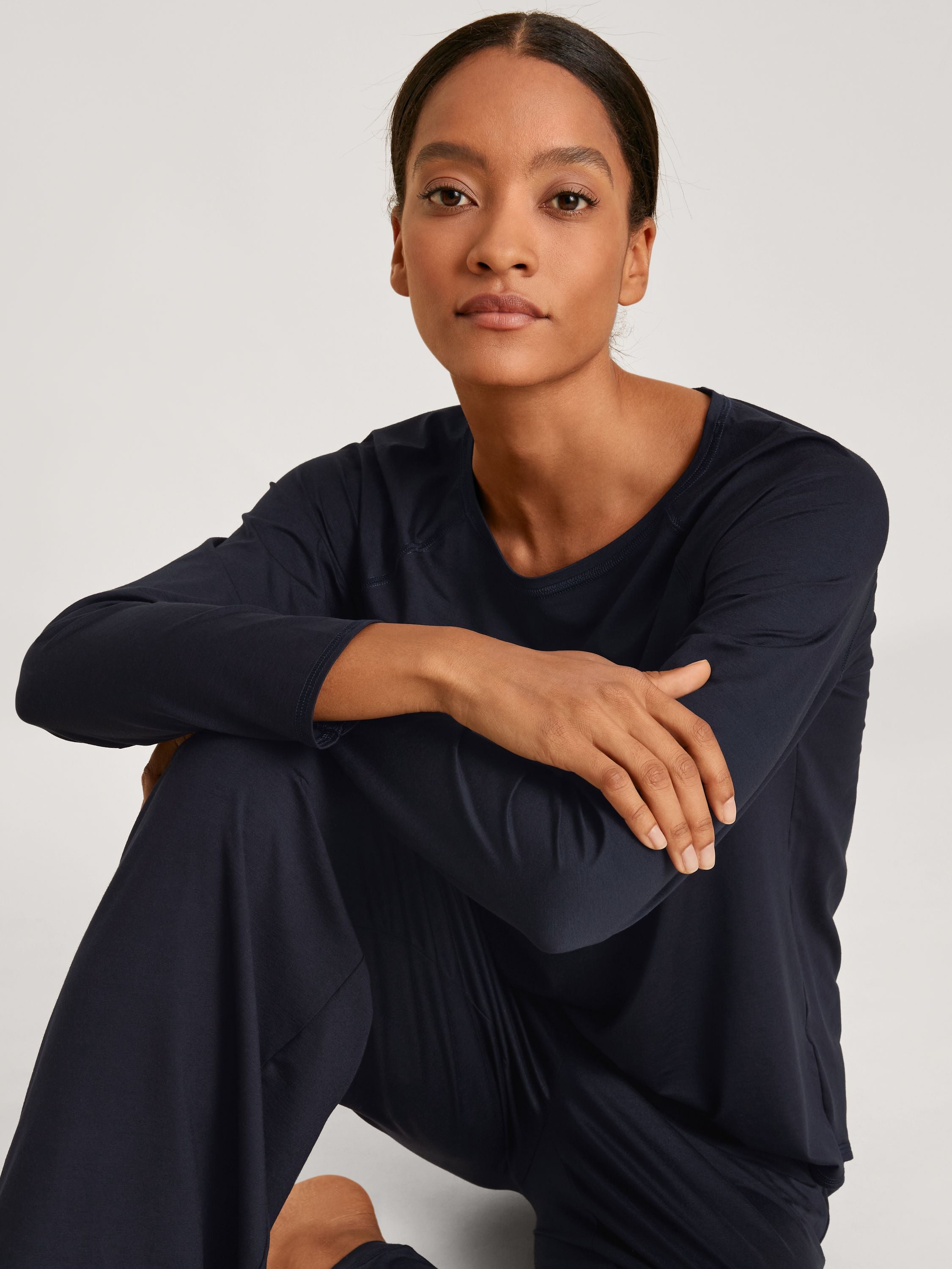 Langarmshirt - 339-dark lapis blue - Blau