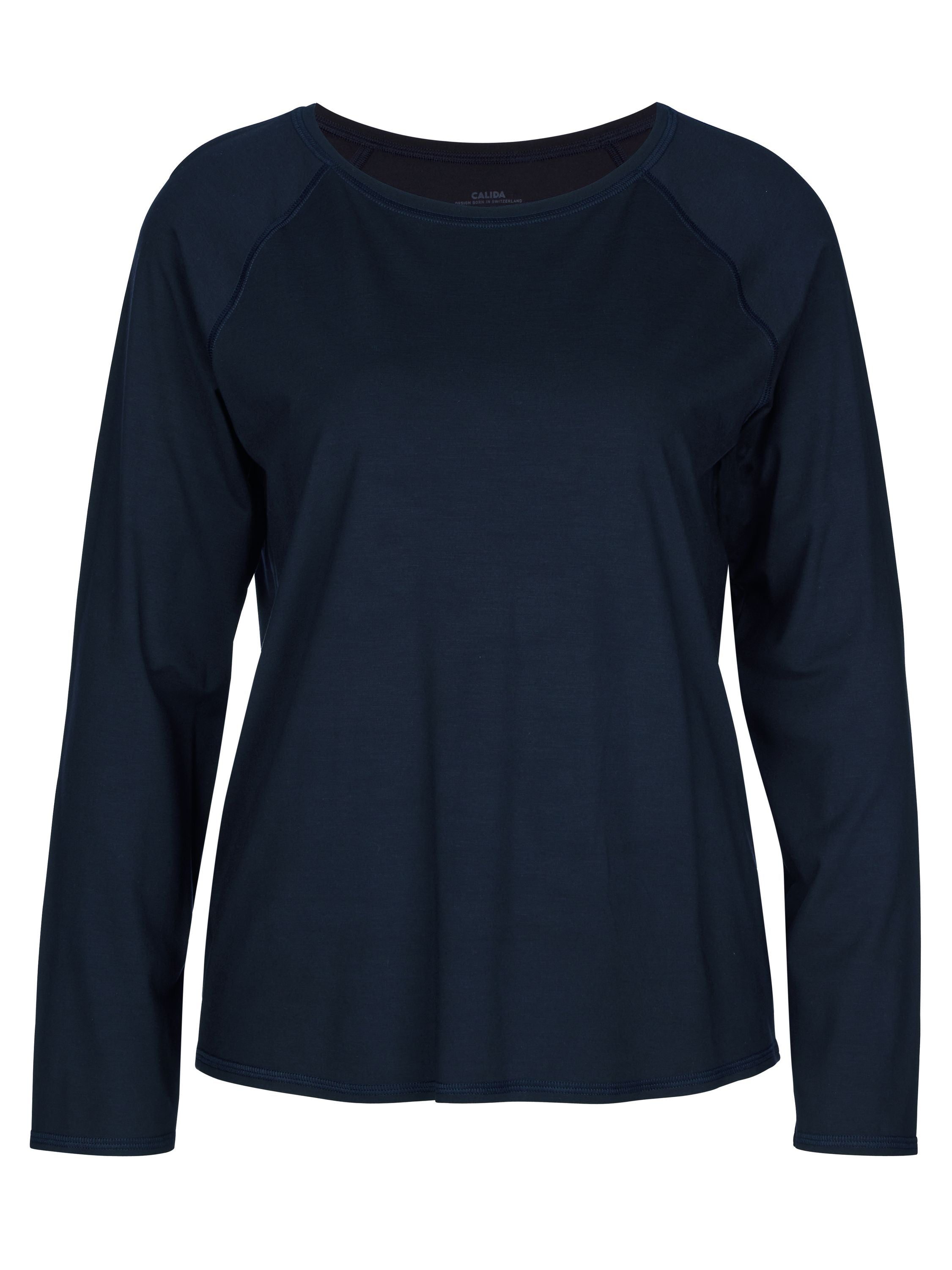 Langarmshirt - 339-dark lapis blue - Blau