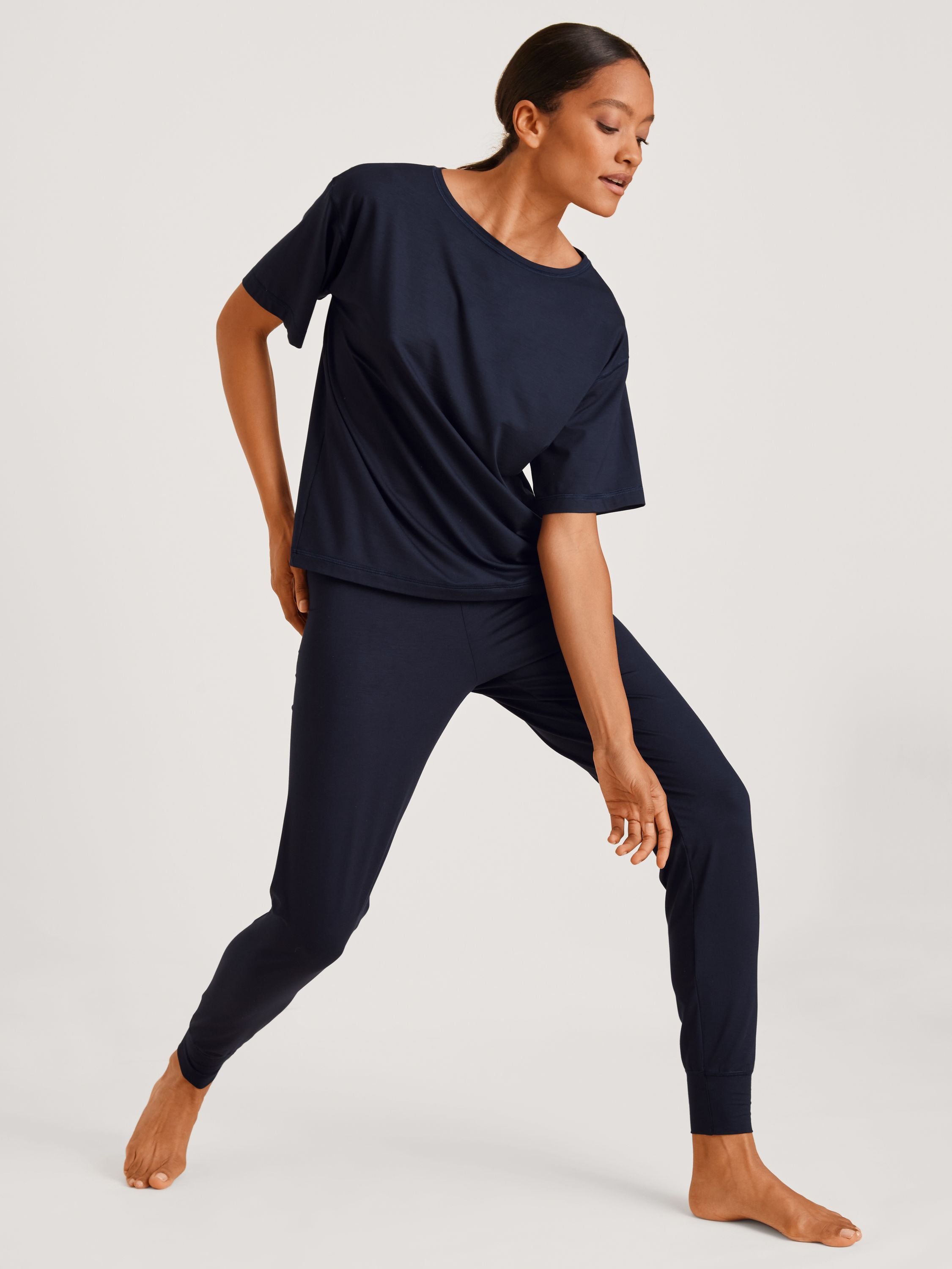 Pyjamahose Slim Fit - 339-dark lapis blue - Blau