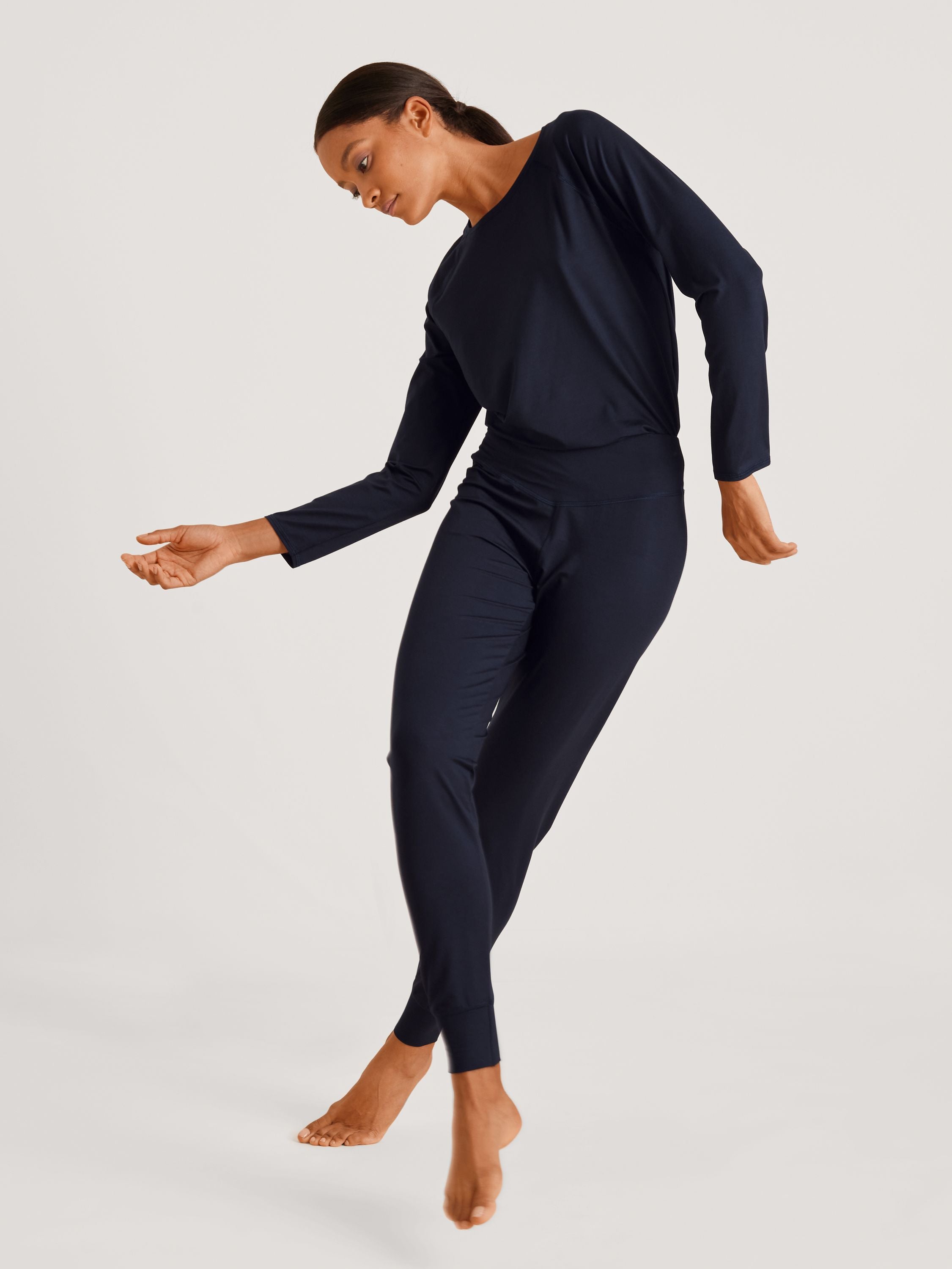 Pyjamahose Slim Fit - 339-dark lapis blue - Blau
