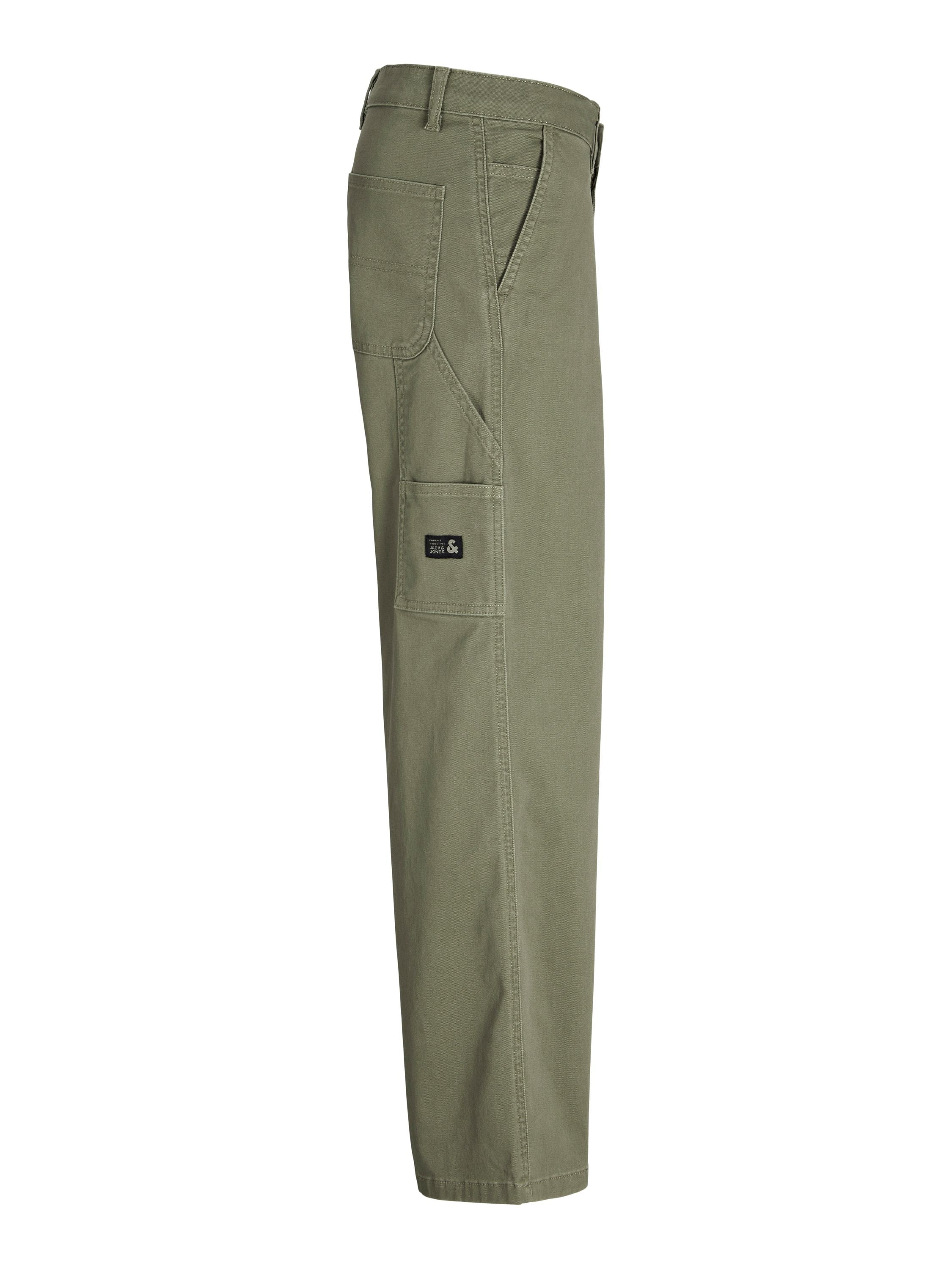 Chinohose Straight Leg - Dusty Olive/STITCHING W. DTM - Khaki