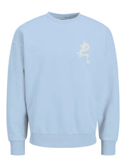 Sweatshirt mit Print - Chambray Blue - Blau