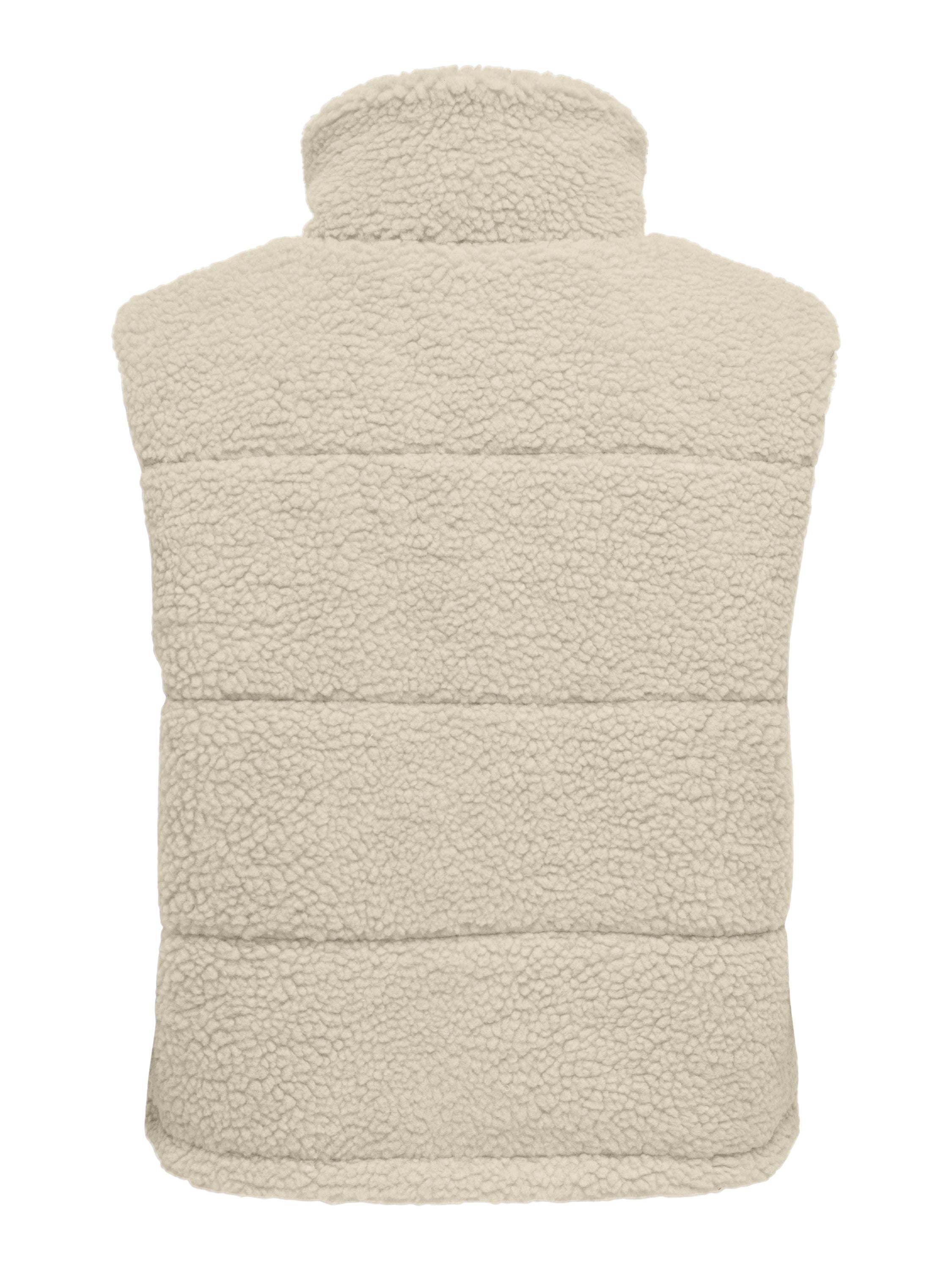 Weste Teddyfell Optik - Pumice Stone - Creme