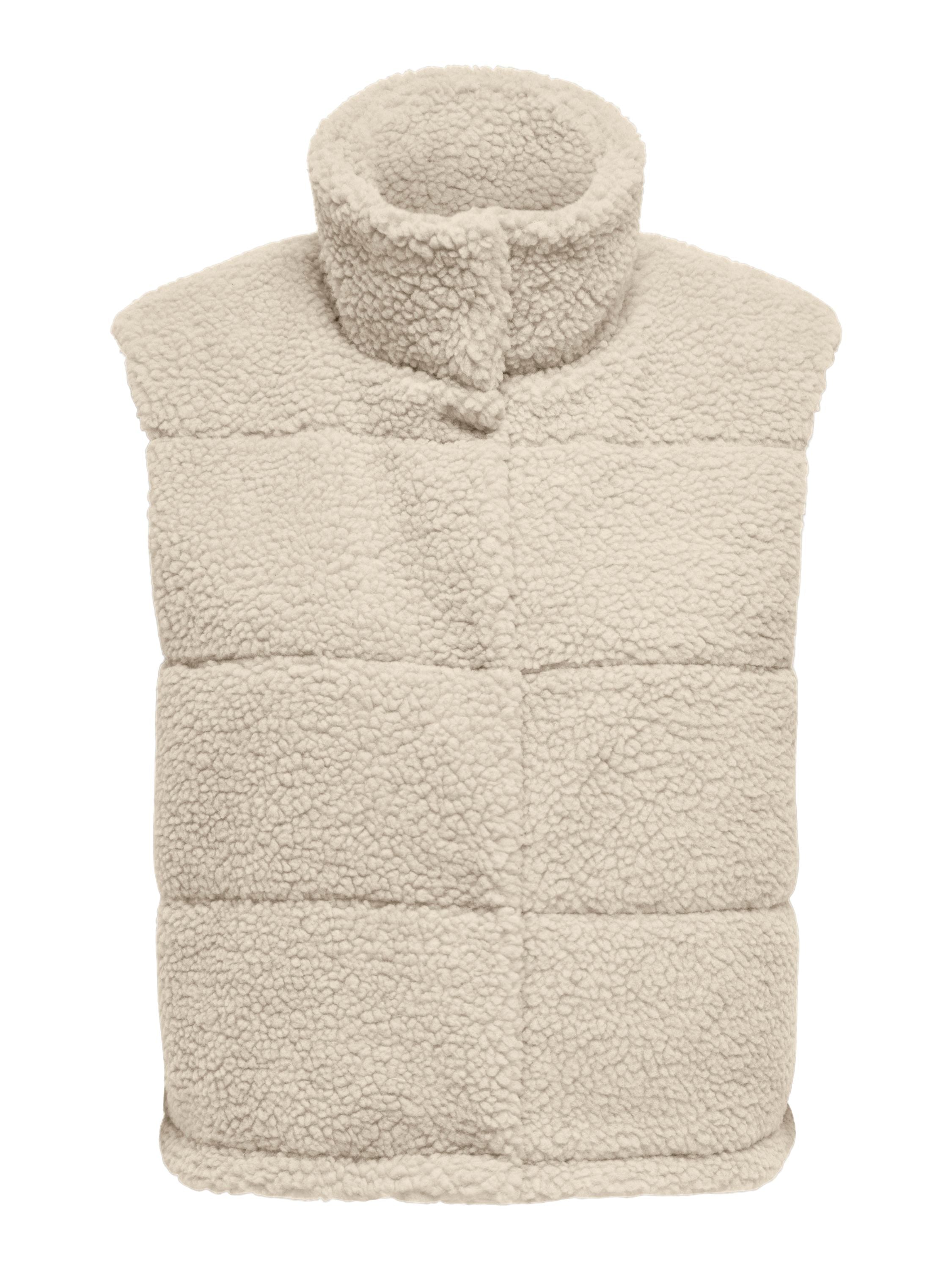 Weste Teddyfell Optik - Pumice Stone - Creme