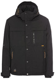 Funktionsjacke mit abnehmbarer Kapuze - 88-Asphalt - Schwarz