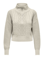 Strickpullover aus Baumwollmix - Pumice Stone - Creme