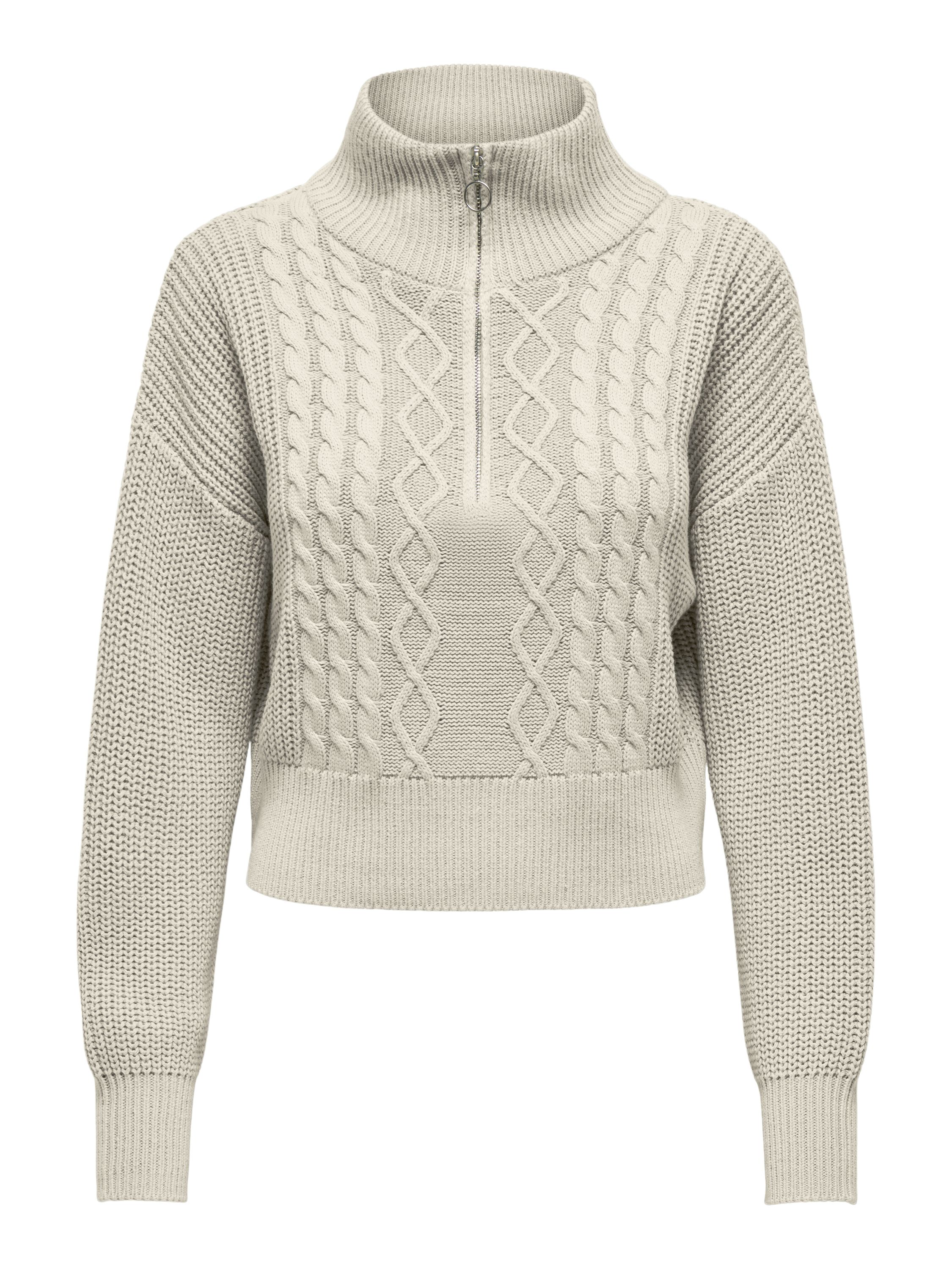 Strickpullover aus Baumwollmix - Pumice Stone - Creme