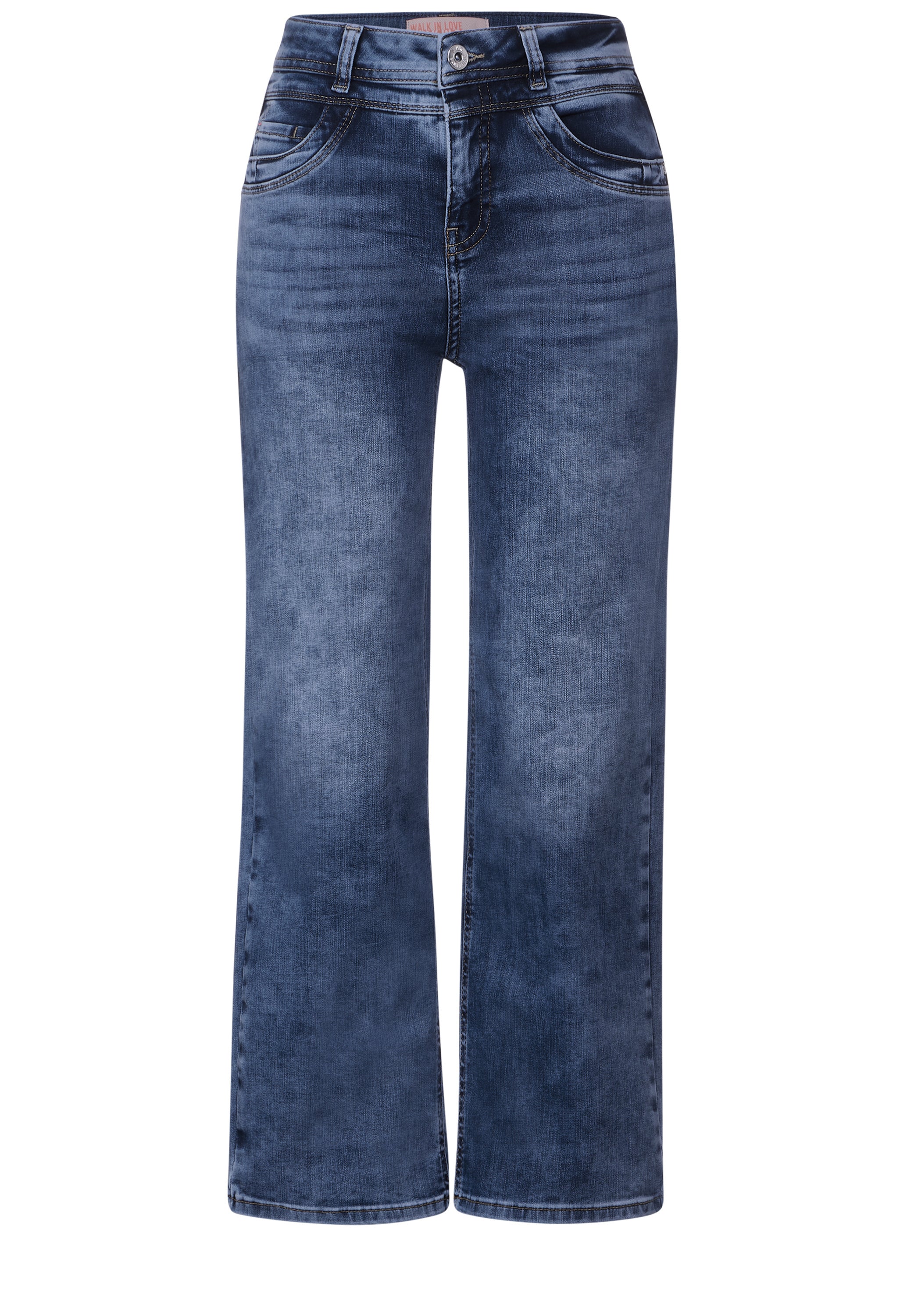 Casual Fit Jeans - 15714-brillant blue random was - Blau