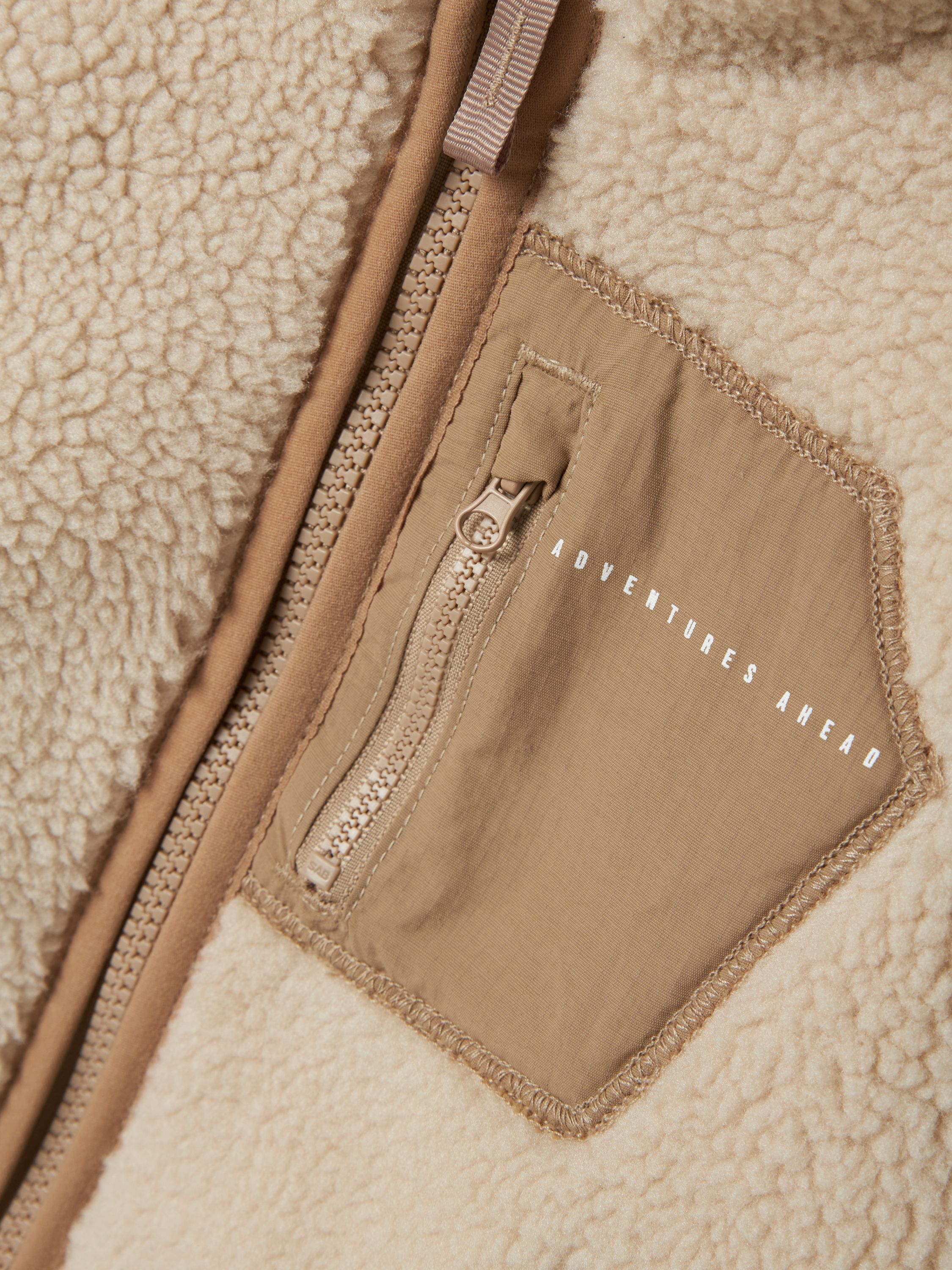 Teddyjacke - Moonbeam/CHEST POCKET SAVANNAH - Beige