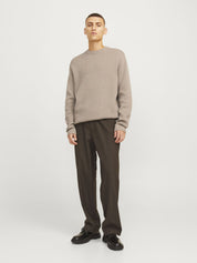 Strickpullover aus Baumwolle - Greige/Melange - Beige