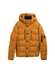 Steppjacke mit abnehmbarer Kapuze - 10821-Peanut Butter Brown - Orange