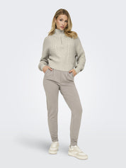 Strickpullover aus Baumwollmix - Pumice Stone - Creme