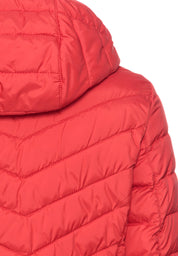 Leichte Steppjacke mit abnehmbarer Kapuze - 52 - Rot