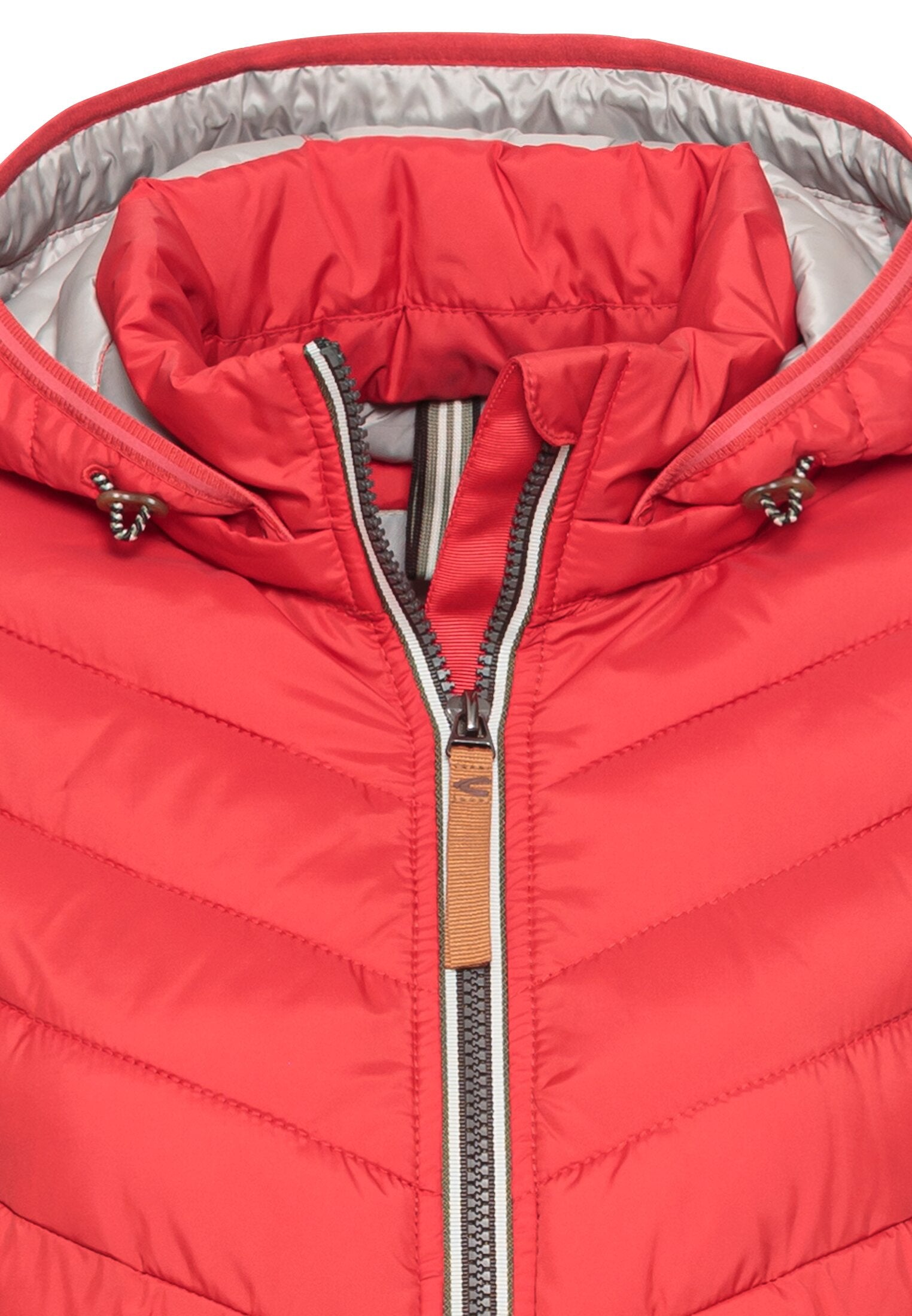 Leichte Steppjacke mit abnehmbarer Kapuze - 52 - Rot