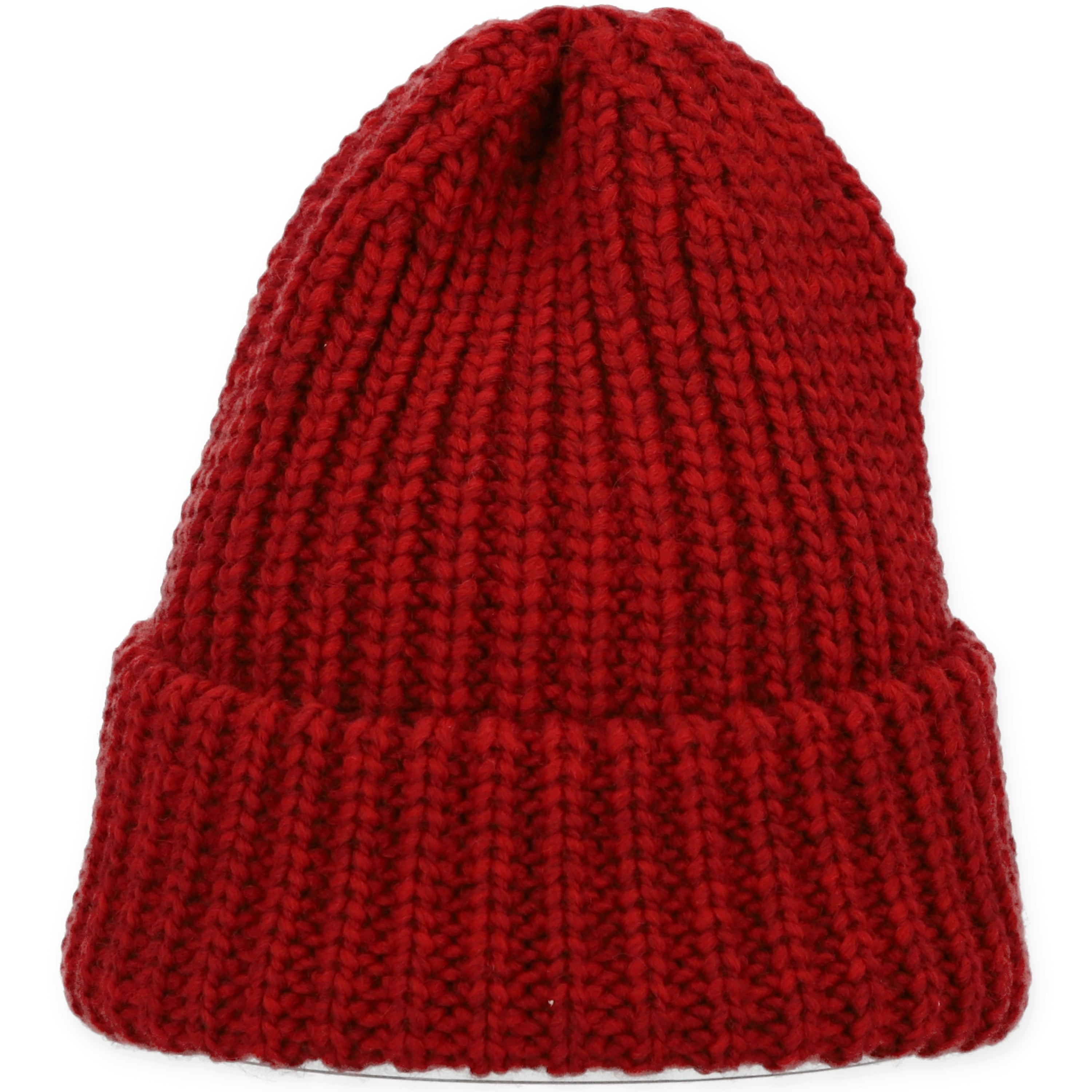 Strickmütze - 40 r - Rot