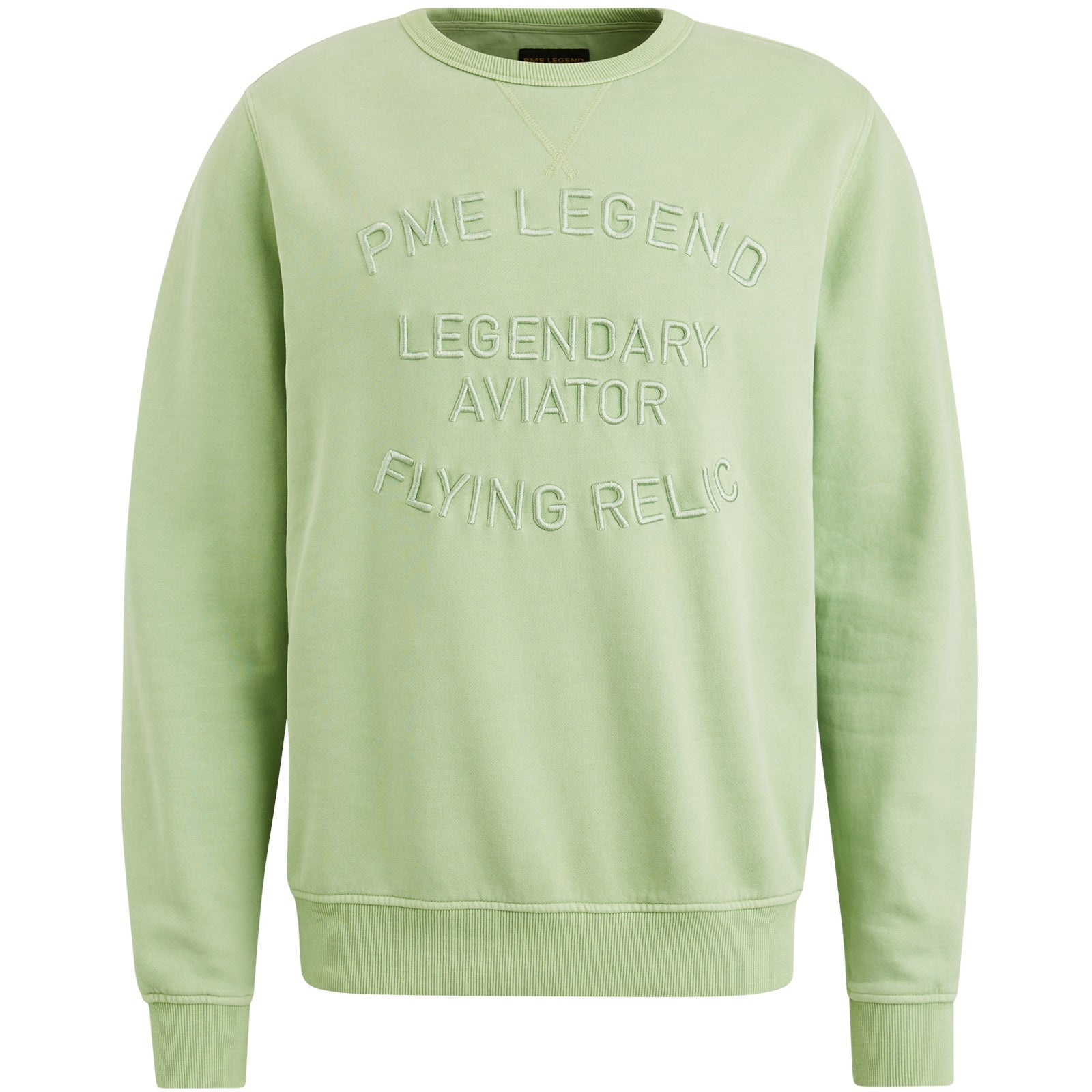 Sweatshirt mit Stick-Applikation - 6258-Quiet Green - Grün