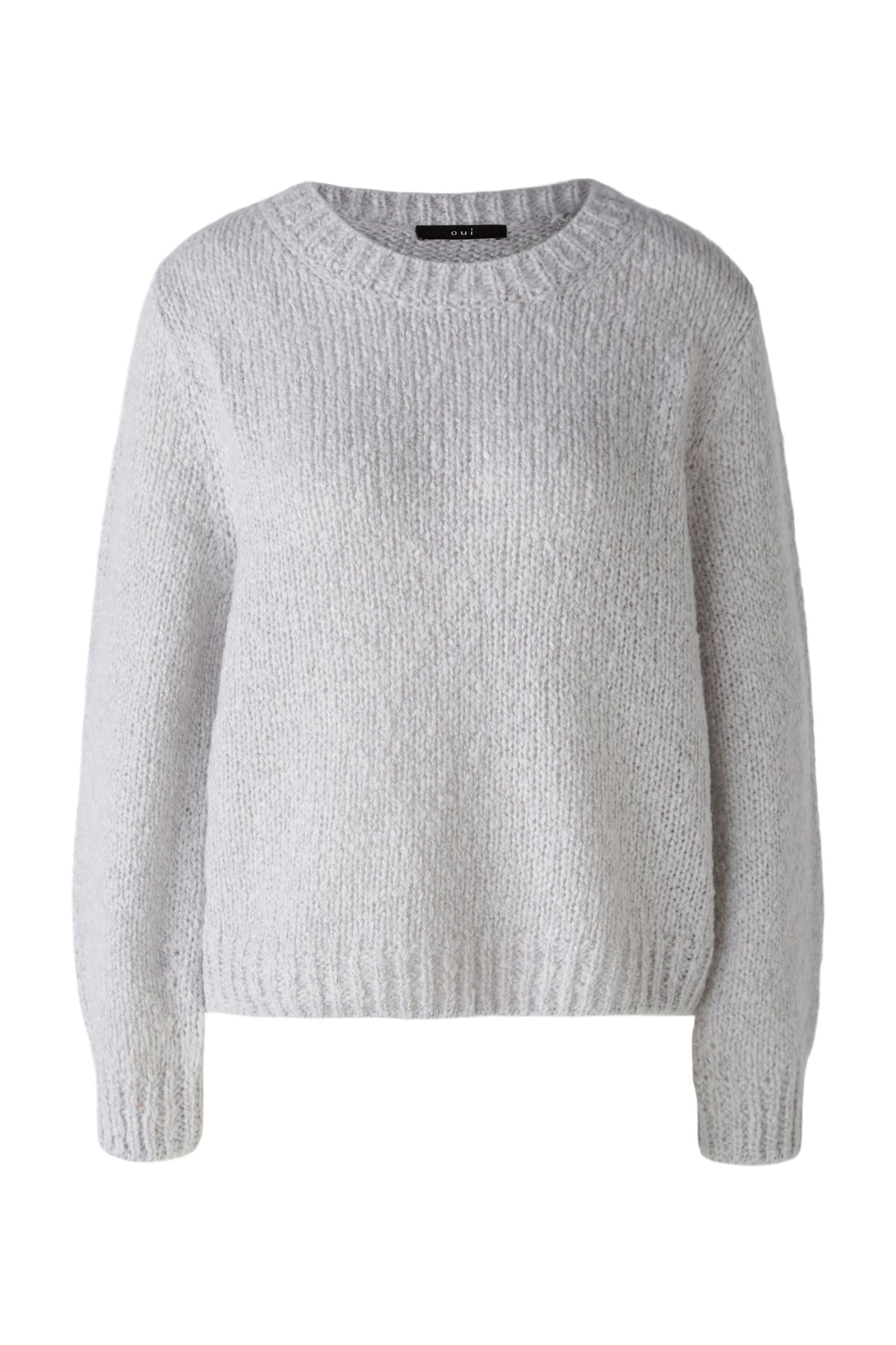 Grober Strickpullover - 9103-light grey - Grau