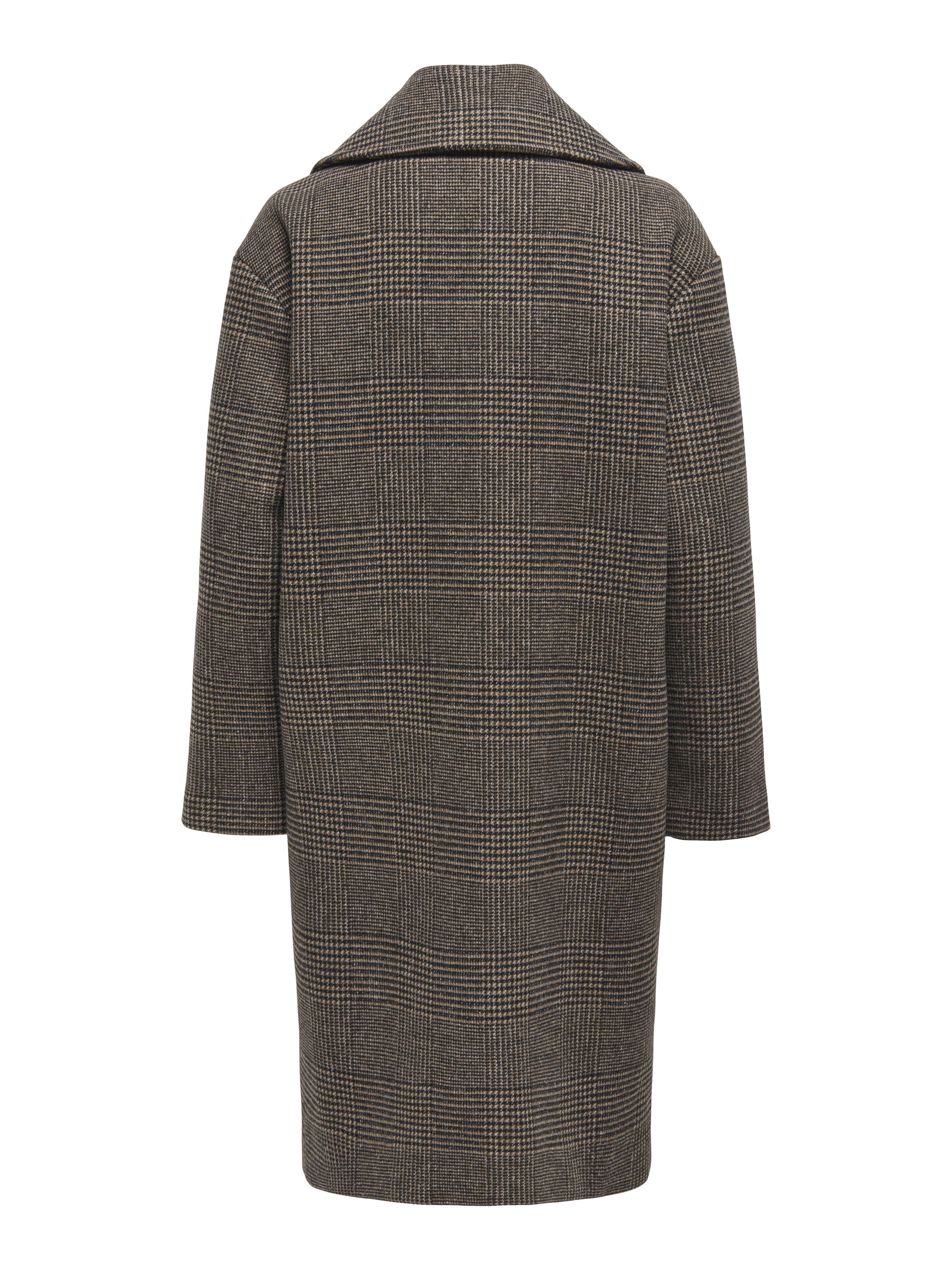 Mantel - Seal Brown/Check - Braun