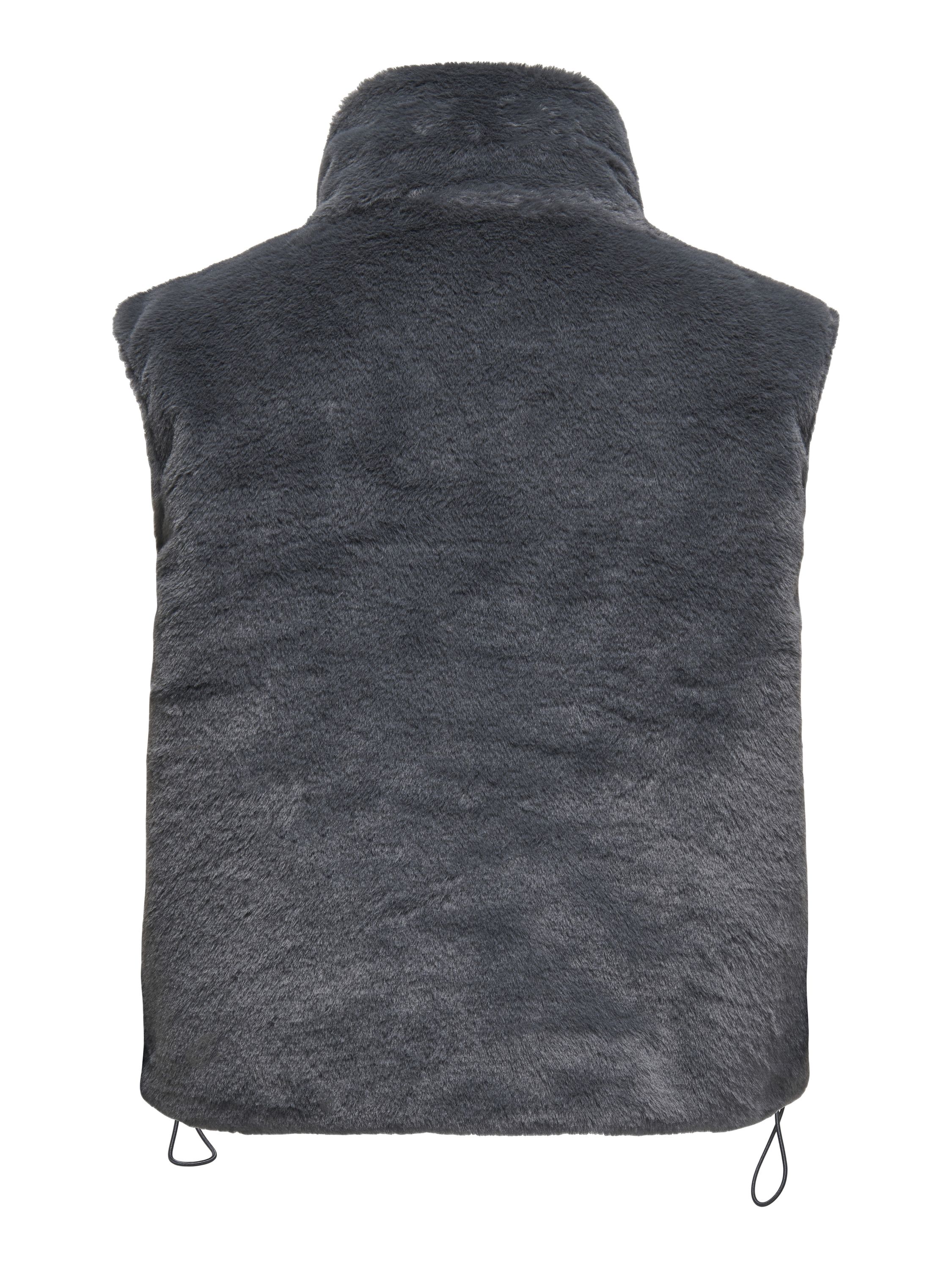 Weste DANA aus Fake Fur - Blackened Pearl - Grau