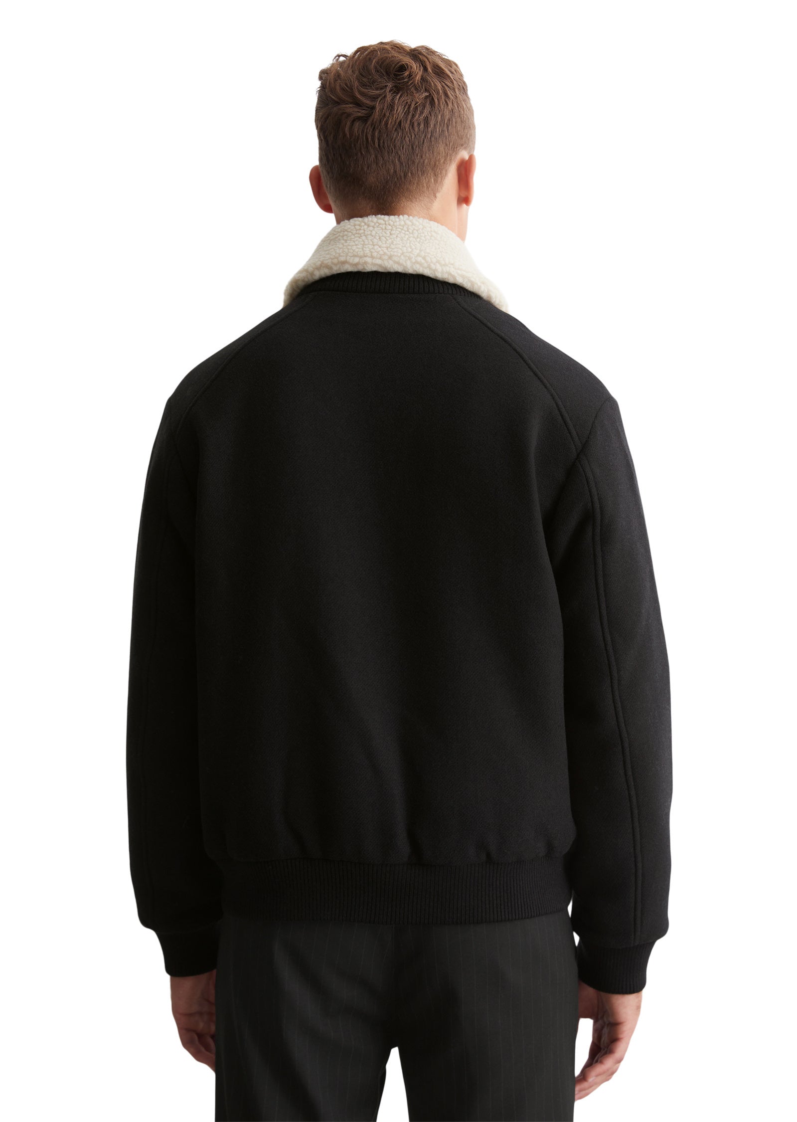 Wollblouson aus Schurwollmix - 990-black - Schwarz