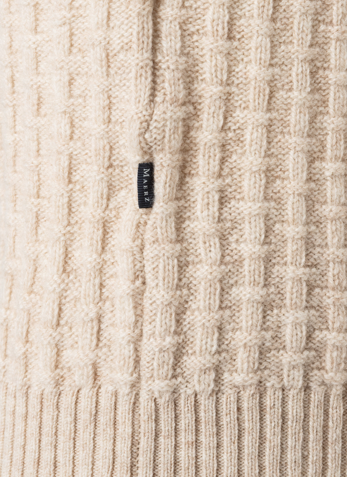 Strickpullover aus Schurwolle - 117 - Beige