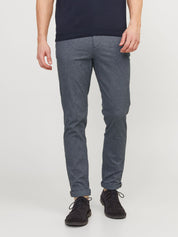 Chinohose Slim Fit - Faded Denim - Grau