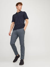Chinohose Slim Fit - Faded Denim - Grau