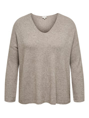 Strickpullover aus Viskosemix - Fungi/Melange - Braun