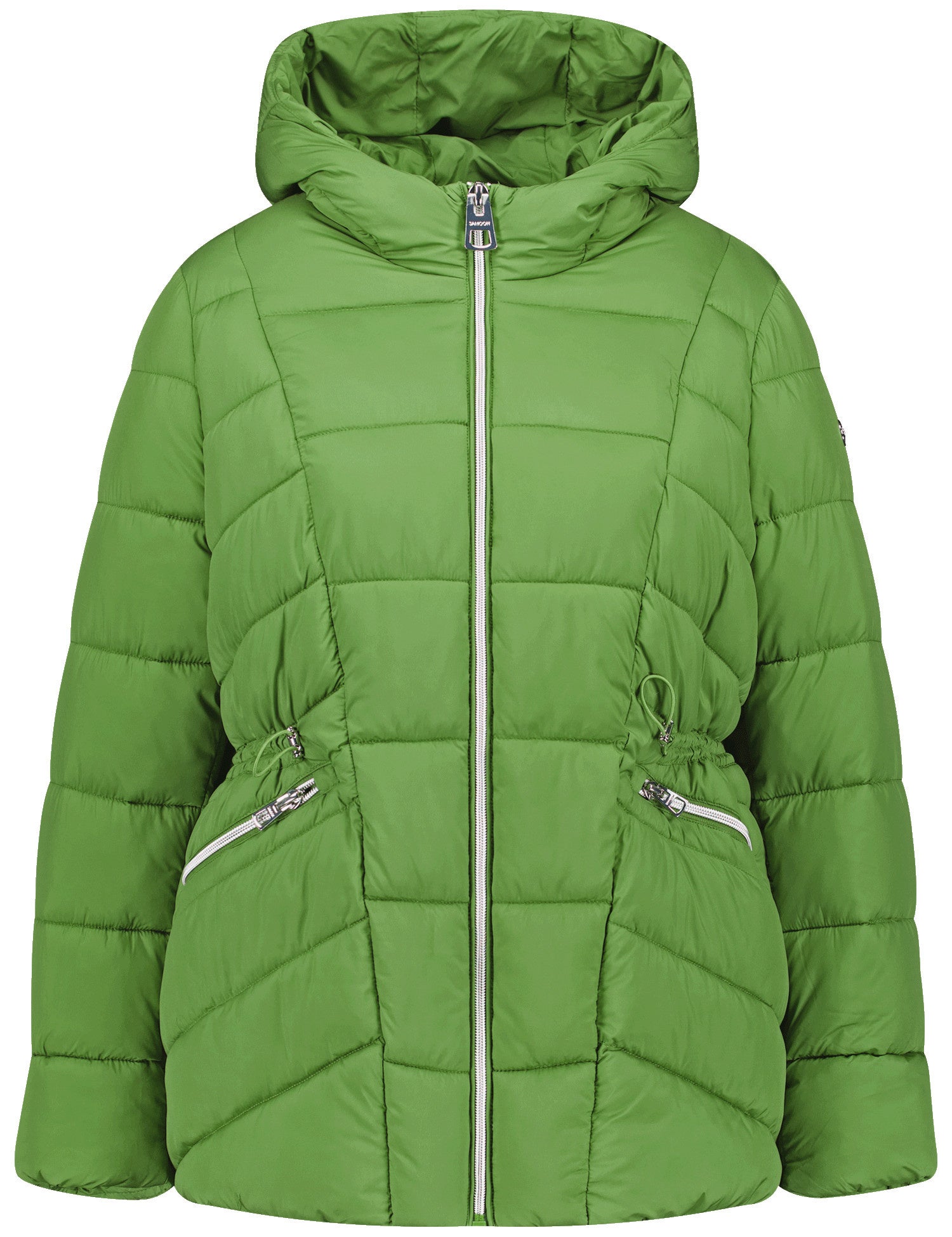 Taillierte Winterjacke mit Tunnelzug - 05700 TREETOP GREEN - Grün