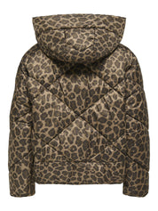 Steppjacke mit Leopardenmuster - Cocoa Créme/Leo - Braun