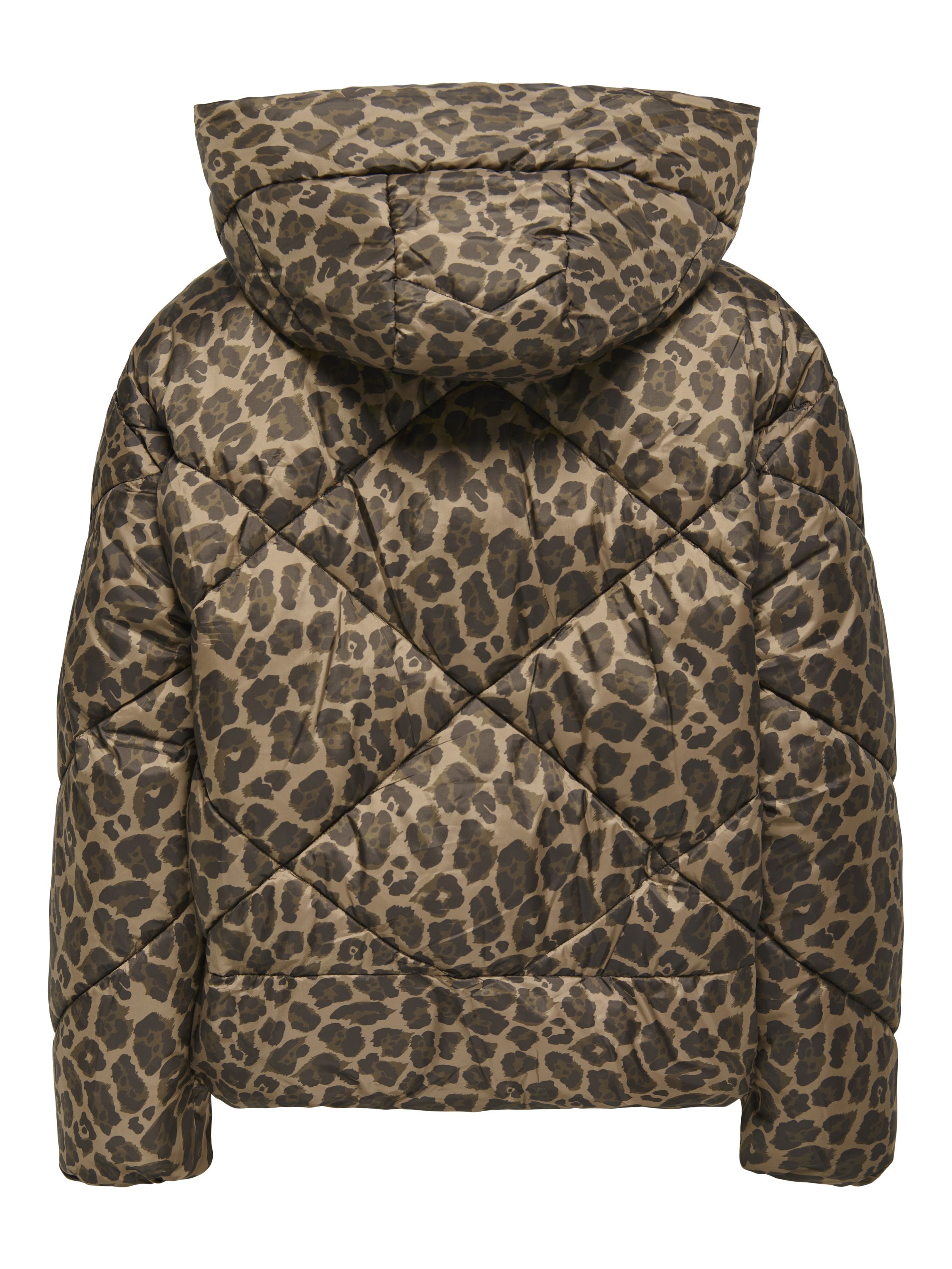 Steppjacke mit Leopardenmuster - Cocoa Créme/Leo - Braun