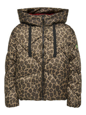 Steppjacke mit Leopardenmuster - Cocoa Créme/Leo - Braun