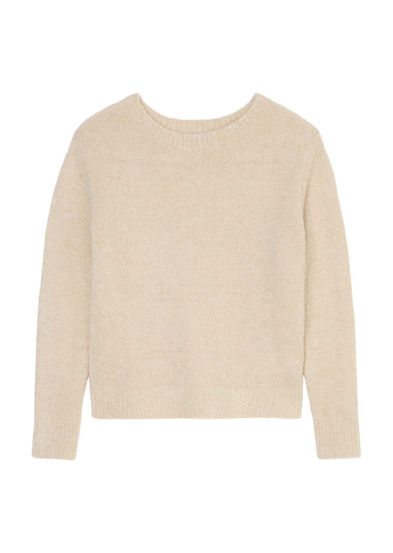 Bouclé-Pullover aus Schurwollmix - 183-natural cream - Creme