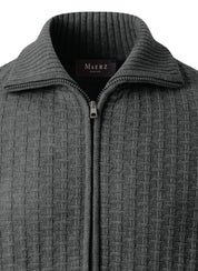 Strickjacke aus Schurwolle - 579 - Grau