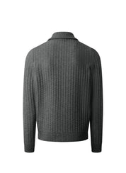 Strickjacke aus Schurwolle - 579 - Grau