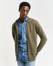 Sweatshirtjacke aus Baumwollmix - 301-JUNIPER GREEN - Grün