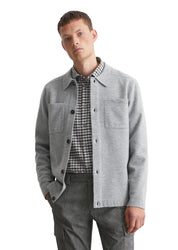 Leichte Jacke aus Schurwolle - 936-grey melange - Grau