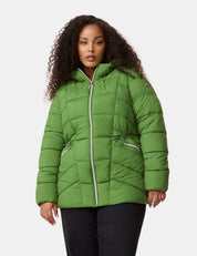 Taillierte Winterjacke mit Tunnelzug - 05700 TREETOP GREEN - Grün