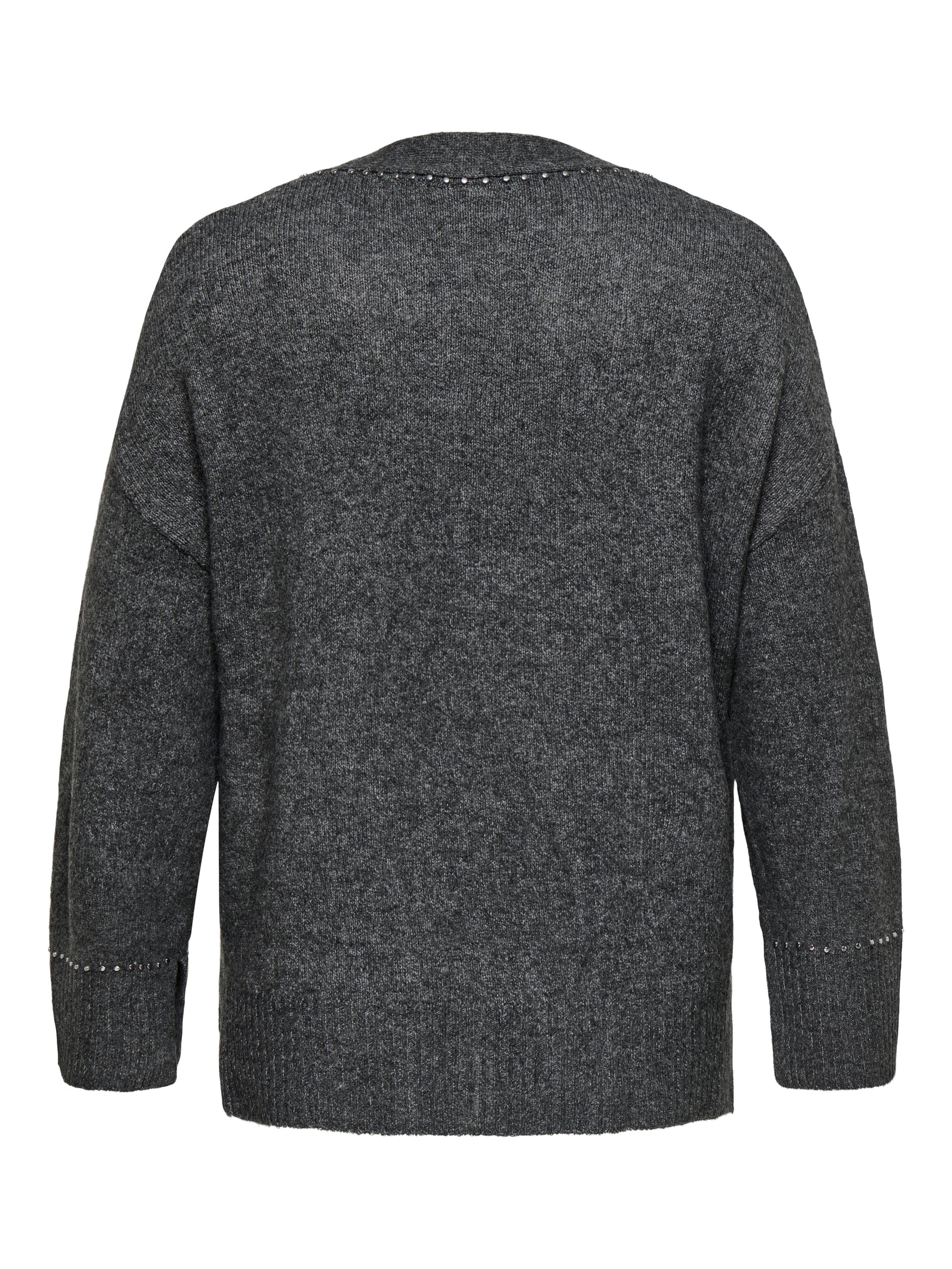 Cardigan - Medium Grey Melange/Silver Stu - Grau