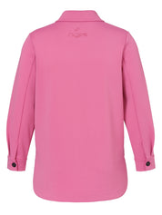 Sweatshirtjacke mit aufliegendem Kragen - 674 - Pink