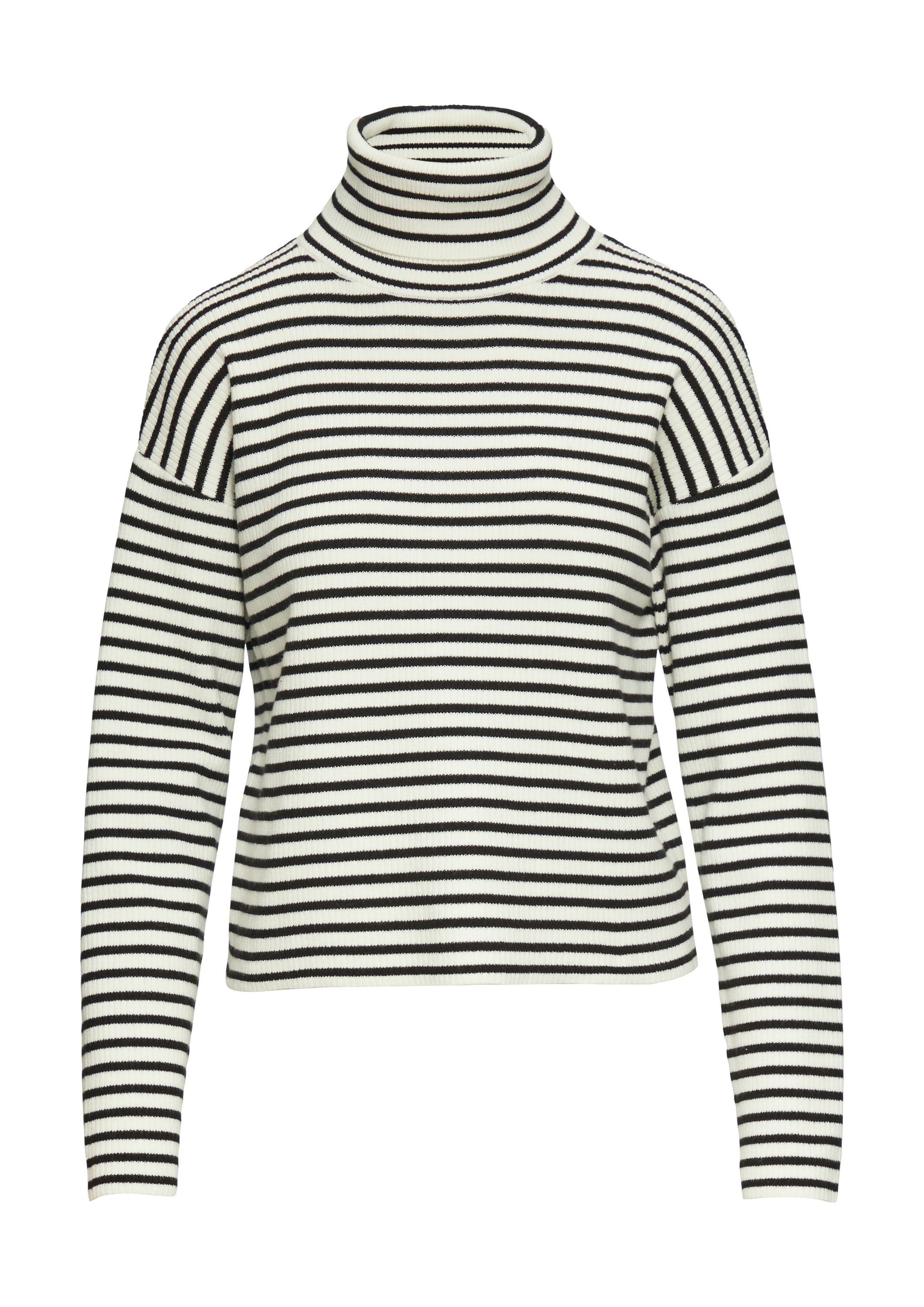 Strickpullover mit Rollkragen - 99X1-GREY/BLACK - Schwarz