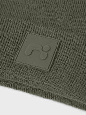 Strickmütze mit Umschlage - Dusty Olive - Khaki
