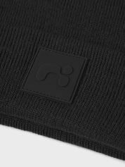 Strickmütze mit Umschlage - Black - Schwarz