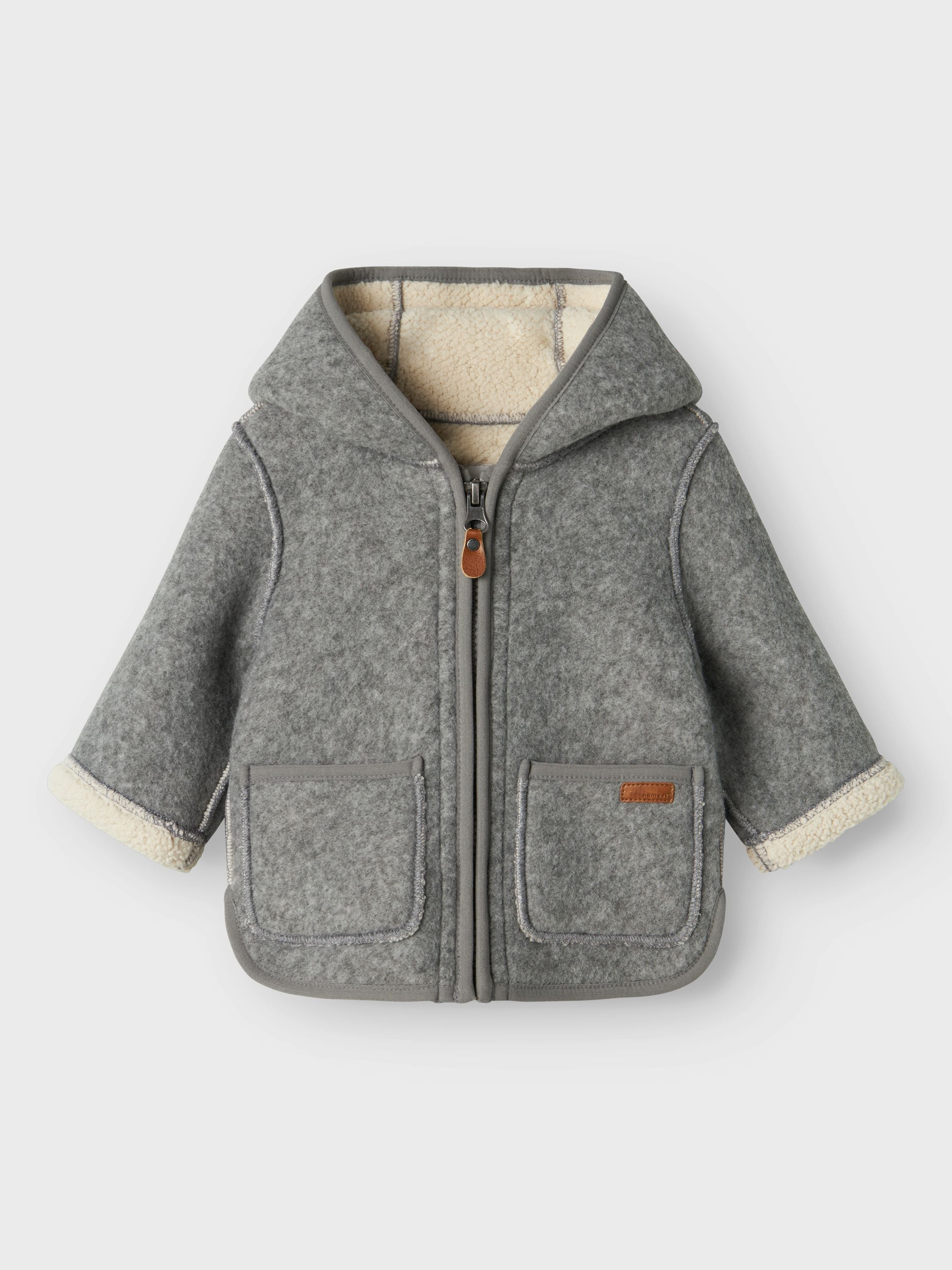 Fleecejacke - Light Grey Melange - Grau