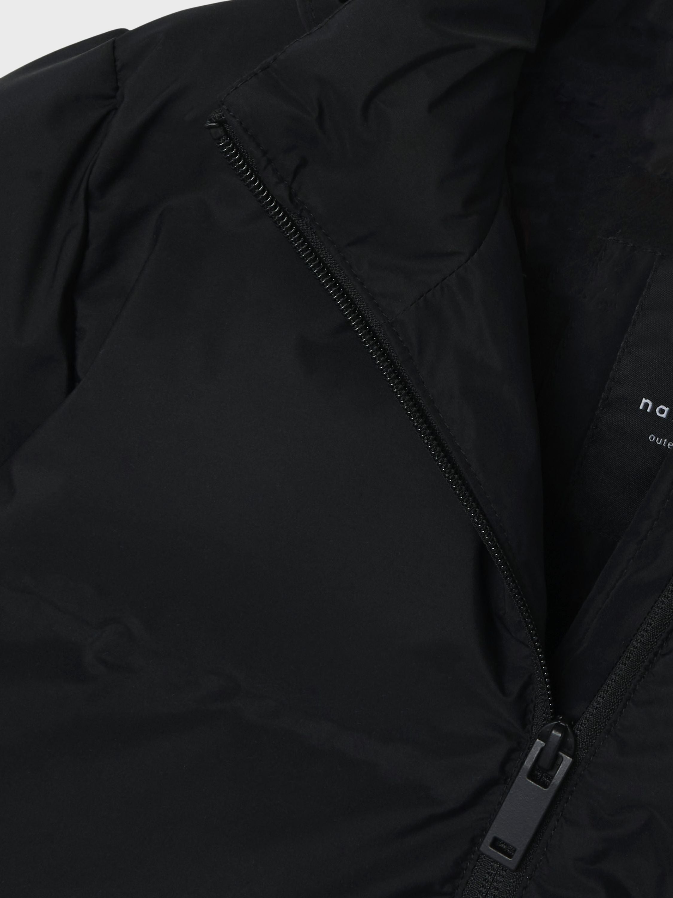 Winterjacke mit abnehmbarer Kapuze - Black - Schwarz