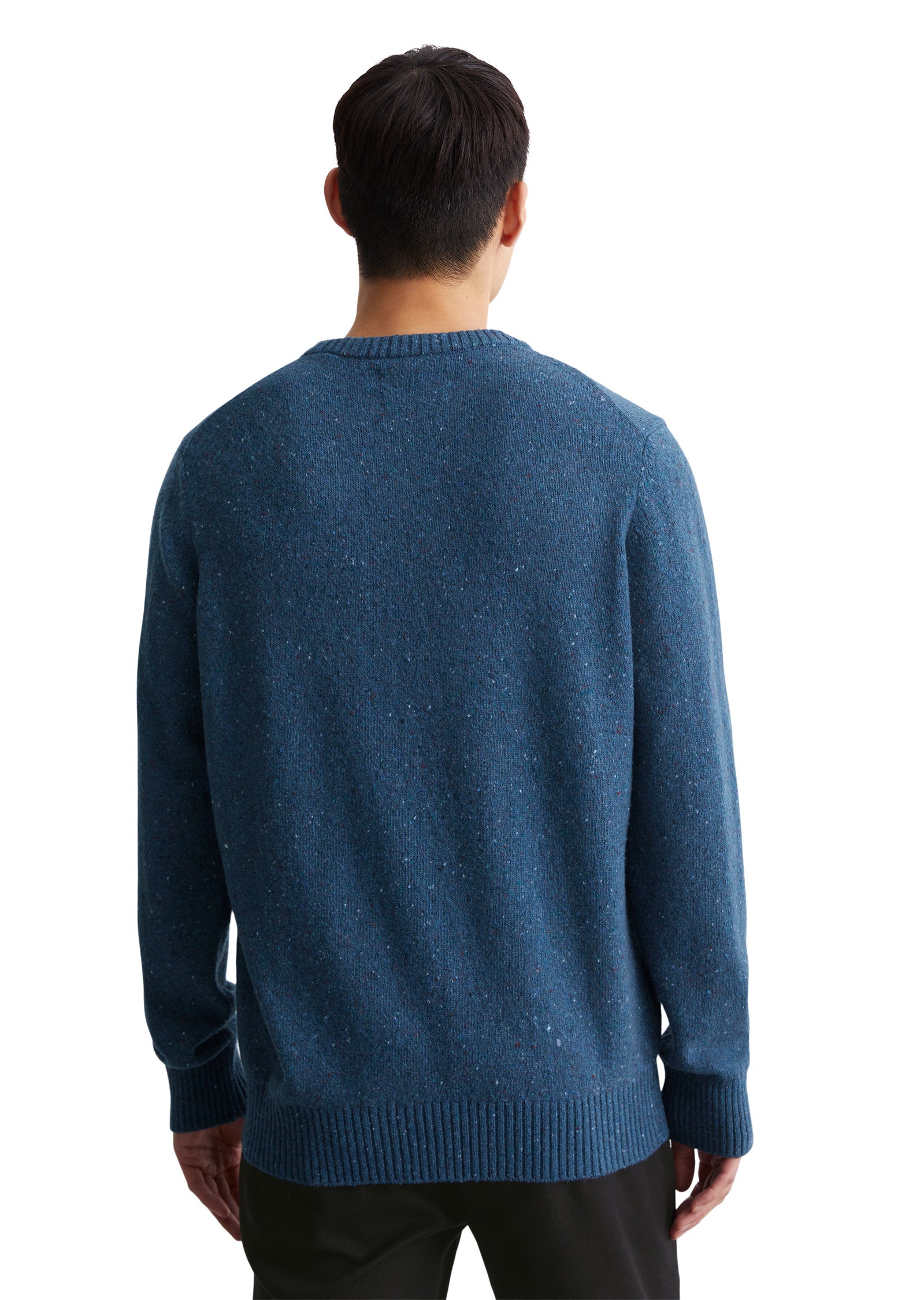 Strickpullover aus Wollmix - 883-navy gray - Blau