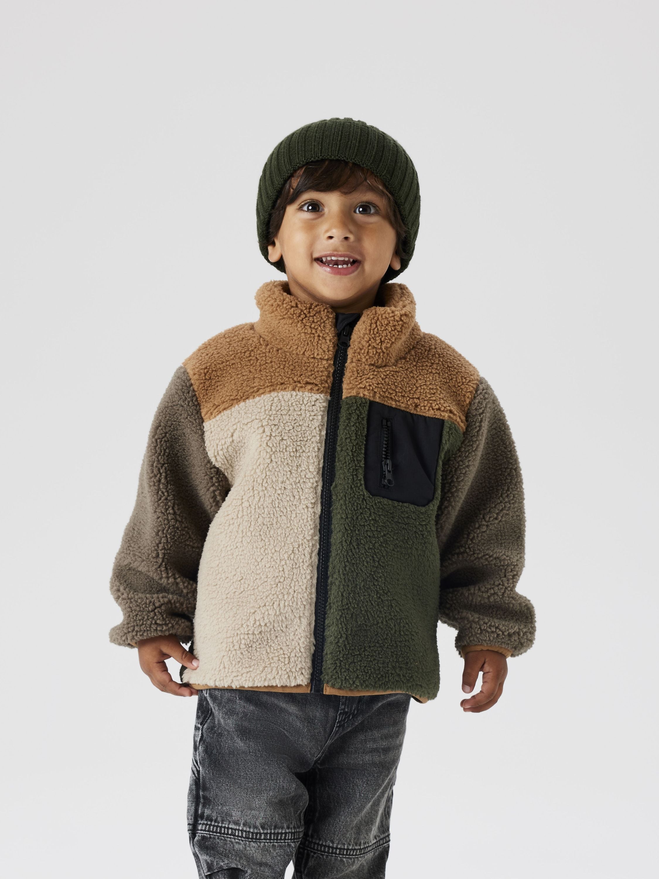 Fleecejacke mit Stehkragen - Toasted Coconut - Braun